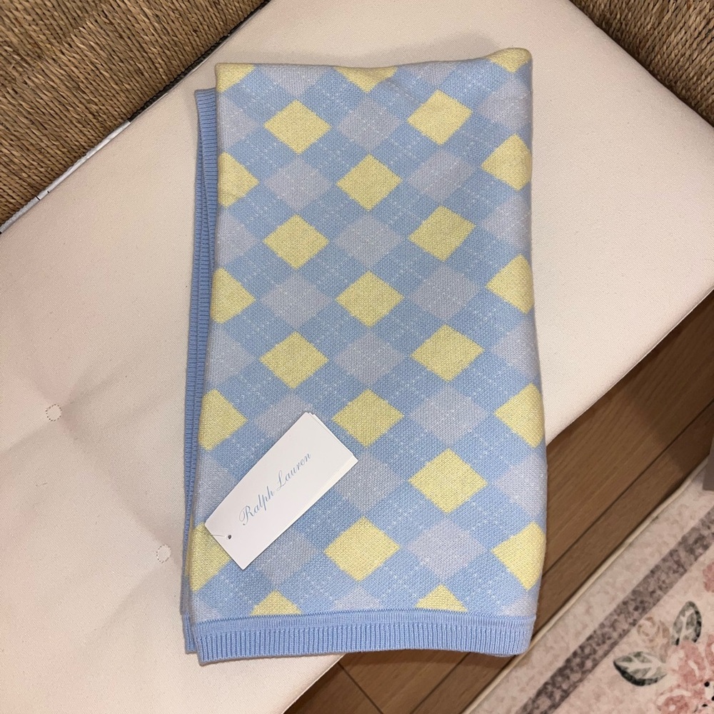 Ralph Lauren Knit Baby Blanket NWT